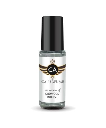 CA Perfume Impression of Tom F Oud Wood Intense For Women & Men Replica Fragrance Body Oil Dupes Alcohol-Free Aromatherapy Sample Travel Size Concentrated Long Lasting Attar Roll-On 0.14 Fl Oz/4ml-X1