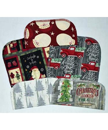 Set of 5 Primitive Christmas 2 Ply Printed Flannel Little Wipes 8x8 Inches - Buy Online on SooperMarket.com