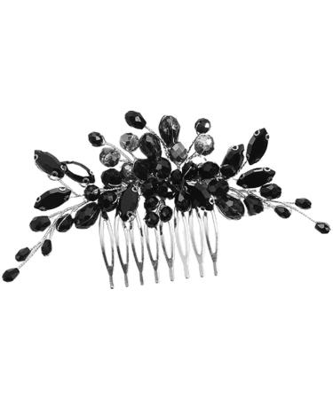 Amosfun Side Hair Combs Wedding Hair Comb Hair Toppers Decor Bridal Rhinestone Hair Comb Wedding Rhinestone Hair Comb Manual Headgear Crystal Dish Hair Accessories Bride Metal