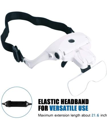 Rechargeable Magnifying Glasses with Light and Interchangeable Lenses for Close Work - 1.0X - 3.5X Magnification - Ideal for Reading, Arts, Crafts, and Hobbies - Buy Online on SooperMarket.com