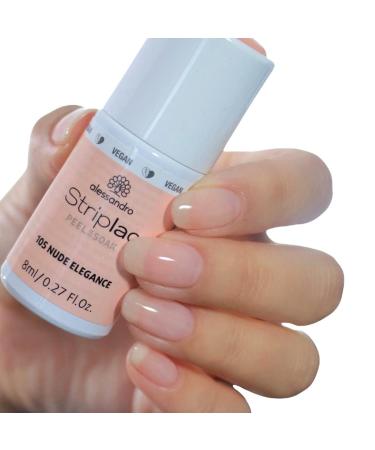 Alessandro Striplac UV Nail Polish - Nude Elegance | Long-Lasting Peel-Off Vegan & Cruelty-Free - 8 ml - Buy Online on SooperMarket.com
