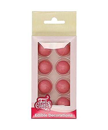 FunCakes Choco Balls Pink: Ready to Use for Cake Decoration Perfect for Cakes Cupcakes and More Delicious Chocolate Flavour Glutenfree Certified Set/8