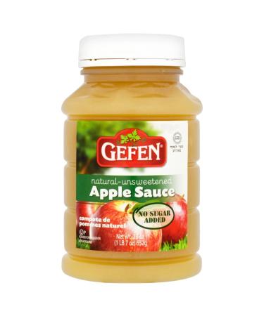Gefen Unsweetened Apple Sauce No Added Sugar Natural 652g Natural 652 g (Pack of 1)