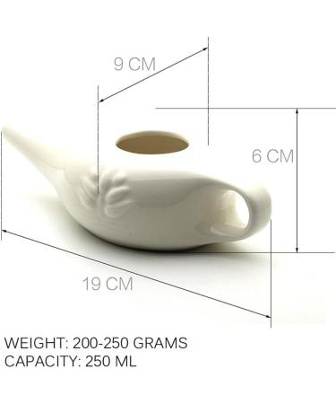 lioapoiul Ceramic Neti Pot Rinsing Nose Washing Professional Yoga Stuff Irrigator Dust Remover Spout Removing Tools Cleaning Outdoor White - Buy Online on SooperMarket.com