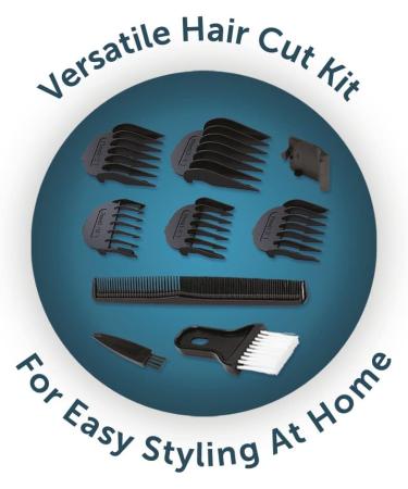 Remington Hair Clipper - Self-Sharpening Stainless Steel Blades: 0.5-18 mm - Adjustment Lever Mains Operated Hair Trimmer Set: 5 Accessory Combs Hairdressing Set Hair Clipper HC5020 - Buy Online on SooperMarket.com