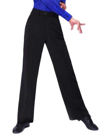 Zymozym Men's Black Draped Latin Ballroom Dance Pants Professional Competition & Training (30) - Buy Online on SooperMarket.com