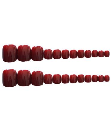 Brishow Artificial Foot Toenails - 24pcs Acrylic Stick-On Toenails for Women & Girls | International Shipping - Buy Online on SooperMarket.com