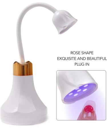 LED UV Nail Lamp 18W Rose Shaped Portable Gooseneck Nail Dryer Flash Cure Light 360 Degree Adjustable USB Rechargeable Nail Extension Gel Curing Lamp for Home DIY & Nail Salon - Buy Online on SooperMarket.com