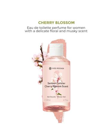 Yves Rocher Cherry Blossom Shower Gel 200ml - Floral Scented Body Wash for Radiant Skin - International Shipping Available - Buy Online on SooperMarket.com