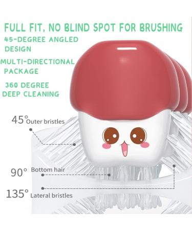 ANYCOVER Kids Electric Toothbrush with 4 Brush Heads | U-Shaped Design, IPX7 Waterproof, 3 Cleaning Modes | for 2-8 Years, Children's Sonic Toothbrush (Pink) - Buy Online on SooperMarket.com