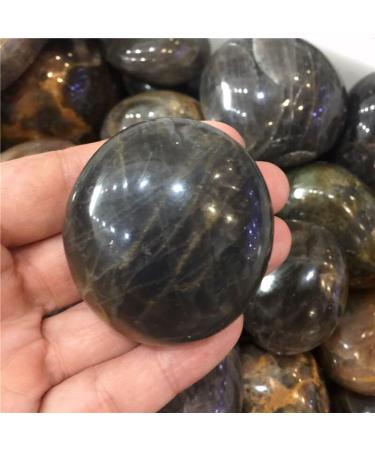 Natural Black Moonstone Palm Stone Raw Gemstone Crystal Full of Texture - Buy Online on SooperMarket.com