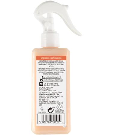 Sunday Rain Day Bliss Lightweight Moisturising Body Lotion Mist Spray Vegan & Cruelty-Free with Mandarin & Green Tea Extract 300ml - Buy Online on SooperMarket.com