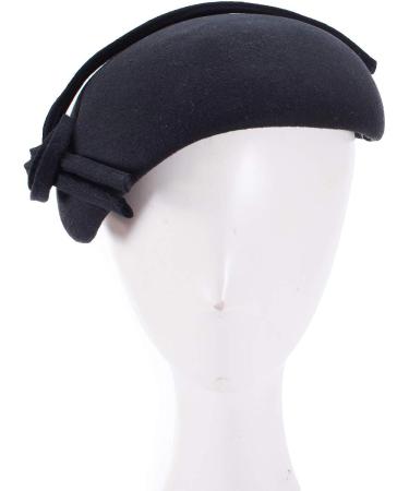 Lawliet Black Teardrop Women's Felt Fascinator Tam Beret Casque Cocktail Hat - Buy Online on SooperMarket.com