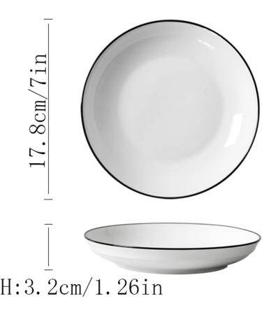 Serving Plates Ceramic Disc Household Dish Dish Dessert Dish Kitchen Restaurant Flat Dish White Minimalist Dinner Set Set of 4 Pack of 6 Pack of 10 Pack for Appetizer Dinner and Desserts (Color : B Small B - Buy Online on SooperMarket.com