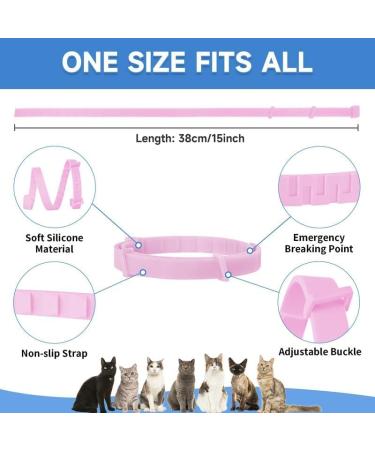 Woyamay Cat Repellent Collars Luminous Safety Glow Cat Repellent Collars Adjustable Water Resistant Repellent Collar for Cats Small-Medium-Large Pink - Buy Online on SooperMarket.com