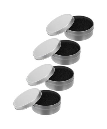 Housoutil 4sets Box Makeup Sponge Tools Makeup Brush Scouring Pad Makeup Brush Cleaning Makeup Cleaning Mat Cosmetic Brush Cleaner Make up Sticker Activated Carbon Sponge