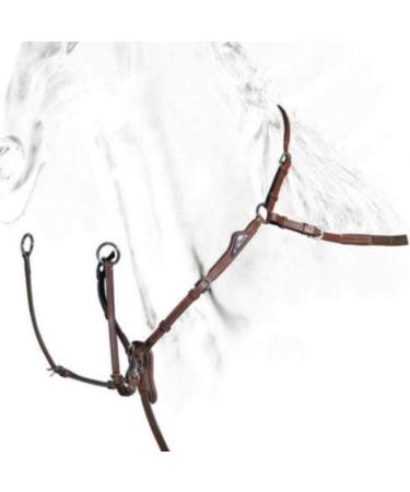 Equiline Breastplate with Double Regulation Leather Black Full