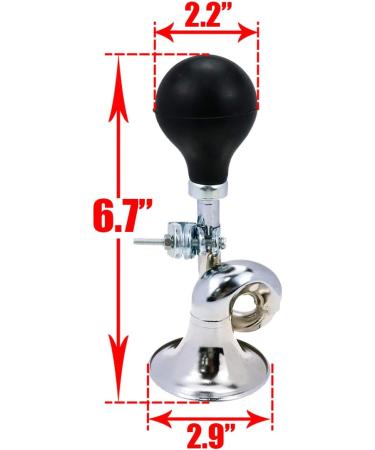 2 Pcs Retro Clown Horn Set for Kids Bike & Golf Cart - Metal Air Horn with Squeeze Bulb by AUTUT - Buy Online on SooperMarket.com