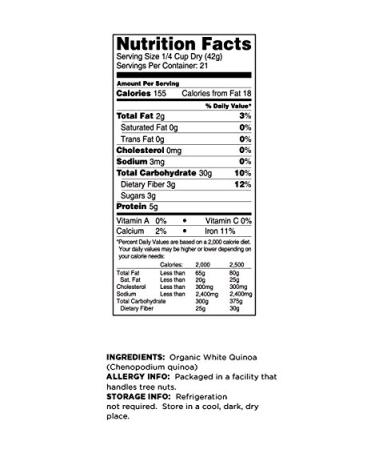 Terrasoul Superfoods Organic White Quinoa 6 Lbs - Pre-washed, Gluten-free, Plant Protein - Buy Online on SooperMarket.com