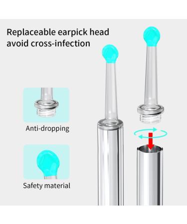 BTSEURY Rechargeable Wireless Visual Ear Cleaner - Ear Wax Remover Tool for Earwax Cleaning in Black - Buy Online on SooperMarket.com