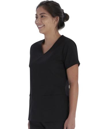Vital Threads Women's Scrubs Set - V-Neck Top & Drawstring Pant - Black - Size XL - Buy Online on SooperMarket.com