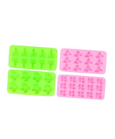 Zerodeko 4pcs Silicone Chocolate Mold Silicone Molds Plant Tray Trays DIY Baking Molds Cactus Baking Supplies