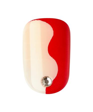 KISS imPRESS No Glue Press On Nails - Adore You Red Squoval Short | 30 Nails + Accessories | Perfect for Easy DIY Manicure - Buy Online on SooperMarket.com
