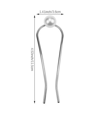 3 Pack Pearl U Shape Hair Fork Sticks - Wedding Bridal Hair Styling Tool for Buns & Chignon - Women & Girls Hair Accessories - Buy Online on SooperMarket.com