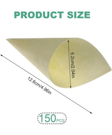 Betinyar Pack of 150 Disposable Wood Food Cone Finger Foods Cones for Appetizers Ice Cream Food Tasting Cones for Buffets Parties (150pcs 5") 150 Count (Pack of 1) - Buy Online on SooperMarket.com