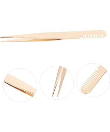 Gogogmee Eyelash Tweezers Eyelash Clamp Lash Tweezers with Comb Metal Lash Tweezers Lash Clamp Tweezers Eye Lash Tweezers for Women Eyebrow Tweezers with Comb Beauty Tools Tweezers for Men - Buy Online on SooperMarket.com