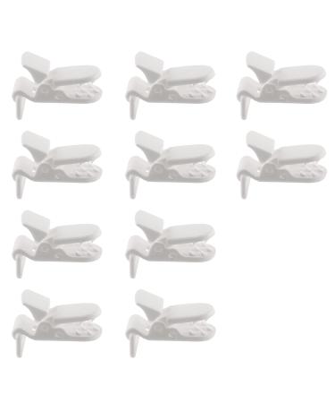 10Pcs Rahl Baby Kids T-Shape Plastic Pacifier Clips - Soother Dummy Holders in White | International Shipping Available - Buy Online on SooperMarket.com