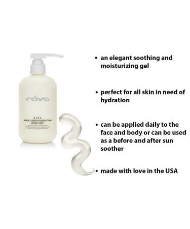 Raya Aloe Vera Hydrating Body Gel 16 oz | Natural Moisturizing Gel for Face & Body | Soothe & Hydrate Skin | Ideal for Sun Exposure - Buy Online on SooperMarket.com