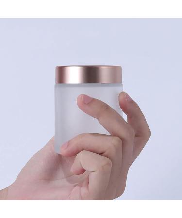 Plastic cosmetic jars empty jars 15ml Empty Face Cream Storage Containers Pots with Rose Lid Frosted Glass Cosmetic Jars (Color : Frosted Transparent Size : 20ml) (Color : Frosted Transparent Siz 15ml Frosted Transparent - Buy Online on SooperMarket.com