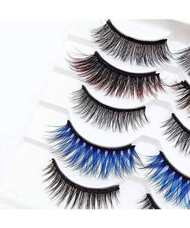 Pyatofly 5 Pairs of Mixed Style Color Magnetic Eyelashes Waterproof Eyeliner Tweezers Set Thick Magnetic Eyelashes - Buy Online on SooperMarket.com