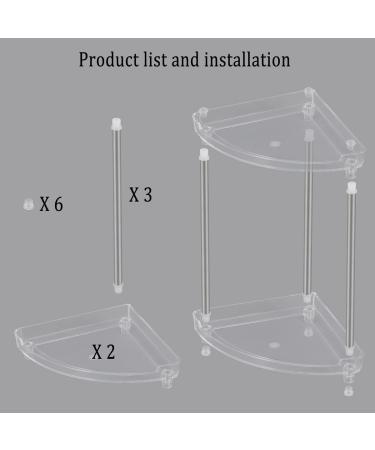 Argox 2-Layer Transparent Bathroom Organizer | Countertop Storage Solution for Bathroom Finishing | Under Sink Storage Shelf for Bathroom Essentials - Buy Online on SooperMarket.com