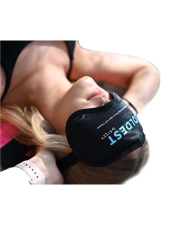 Coldest Cooling Eye Mask Gel Eye Mask Reusable Cold Eye Mask for Puffy Eyes, Eye Ice Pack Eye Mask with Soft Plush Backing for Dark Circles, Migraine, Stress Relief Black