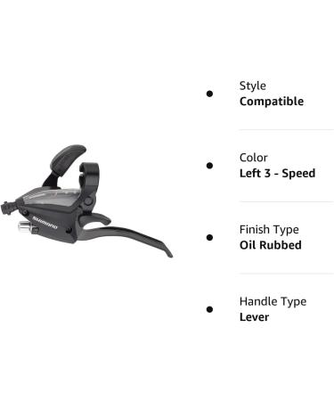 SHIMANO ST-EF500-L4A Mountain Bike Shift/Brake Lever (Left 3-Speed) - Buy Online on SooperMarket.com