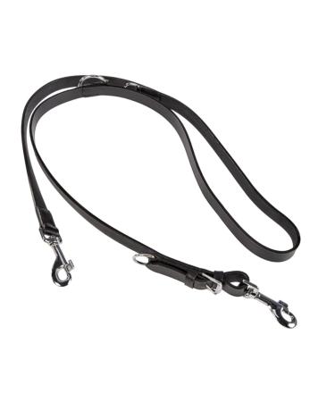 Trixie dog leash made of leather Active V -line leather L - XL 2.50 m 22 mm in black - extension line with high freight room - for large to very large dogs - 18061 black L - XL 2.50 m 22 mm