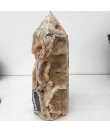 ARrase Natural Crystal Natural Flashing Star ore raw Stone Scepter (Size : 700-750g)