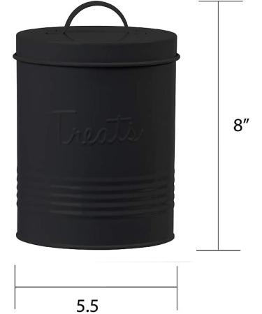 Amici Pet Retro Metal Treats Jar - 72oz, Matte Black | Storage Canister - Buy Online on SooperMarket.com