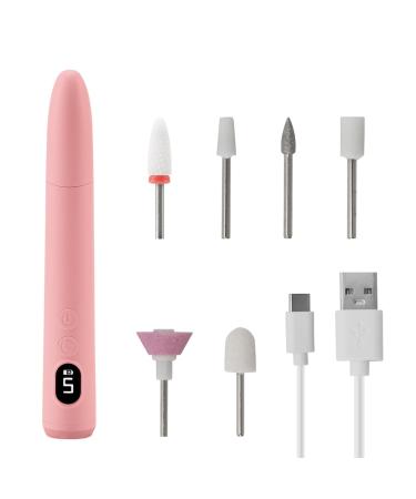 Yolispa Electric Nail Drill Manicure Pedicure Professional Nail Drill Kit with 12 Drill Bits and 30 Sanding Bands Electric Nail Files for Acrylic and Gel Nails for Home Nail Salon Beginner