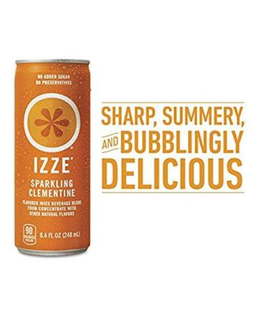 IZZE Sparkling Juice Clementine 8.4 Fl Oz (12 Pack) - Buy Online on SooperMarket.com