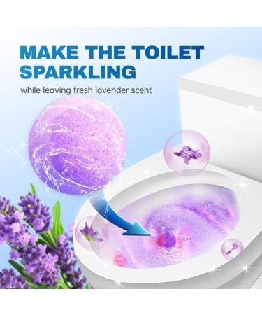Vacplus Toilet Bowl Cleaners - Fizzy Lavender-Scented Cleaning Cubes | Natural Deodorizing 12 Pack for Sparkling Toilets - Buy Online on SooperMarket.com
