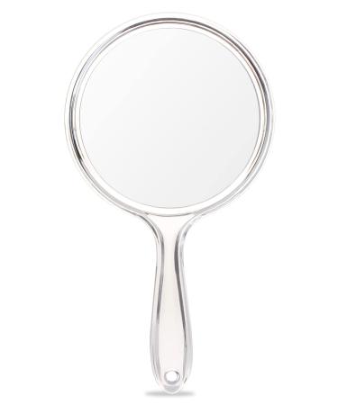 OMIRO Hand Mirror Double-Sided Handheld Mirror 1X/3X Magnifying Mirror with Handle Pack of 1 (Clear) Clear 1 Pcs