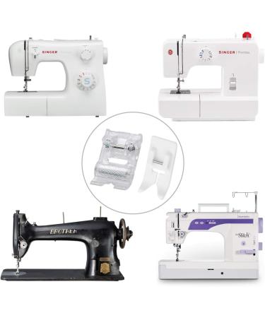 2 Pcs Roller & Zigzag Teflon Sewing Machine Presser Foot Set - Compatible with Singer, Brother, Babylock, & More - Low Shank Simplicity Sewing Machine Accessories - Buy Online on SooperMarket.com