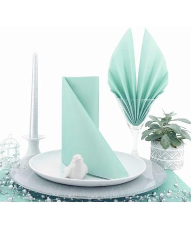 50 APARTina Mint Green Airlaid Napkins - Fabric-Like 40x40 cm | Premium Quality for Any Occasion - Buy Online on SooperMarket.com