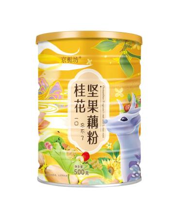 Osmanthus Fruit and Nut Lotus Root Starch Soup Instant Brewed Meal Replacement Porridge Brewed Nut Lotus Root Starch Soup Nutritious and Healthy Breakfast (2 can)