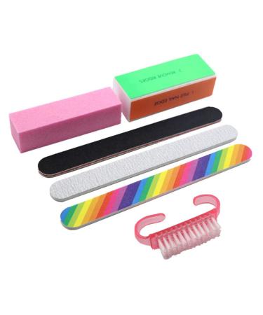 Dajidafu Nail Files Buffer Professional Pedicure Remover Smooth Cleaning Brush Set Accessories Manicure Tool Kit Salon Using