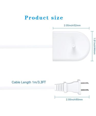 for Philips Electric Toothbrush Replacement Charger HX6100 Charging Base Charger for Philips HX3000 / HX6000 / HX8000 / HX9000 Series Waterproof IP67 Portable Travel - Buy Online on SooperMarket.com