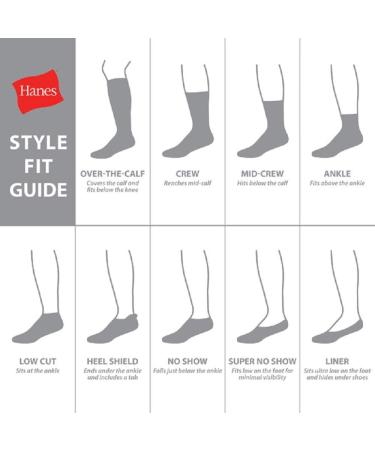 Hanes Men's X-Temp Performance Crew Socks 6-Pack - Size 6-12, Black Color - Buy Online on SooperMarket.com